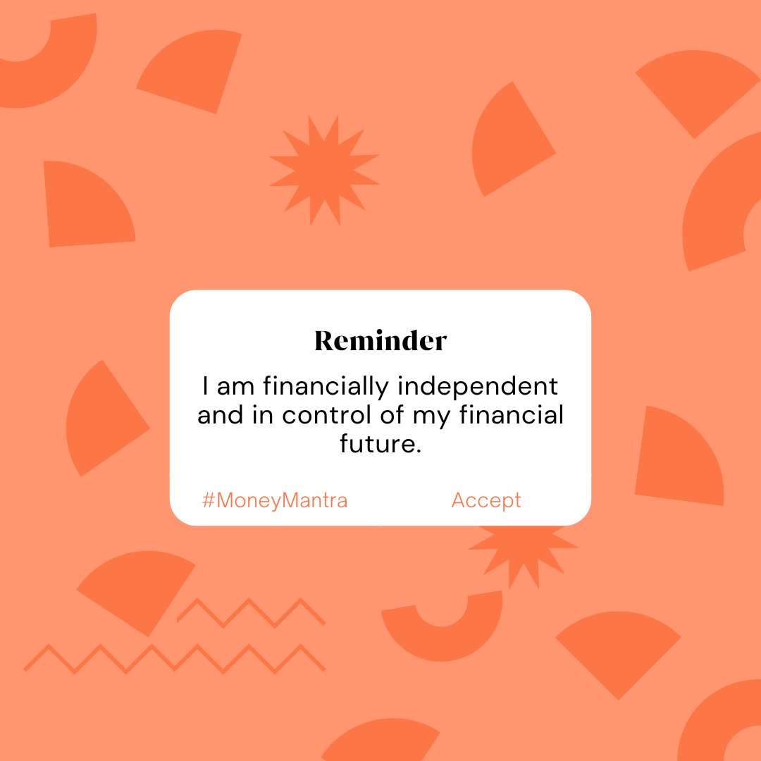 🗣SAY THIS Affirmation: 
“I am financially independent and in control of my financial future.”
✨Speak those things into existence ✨
#MONEYMANTRA