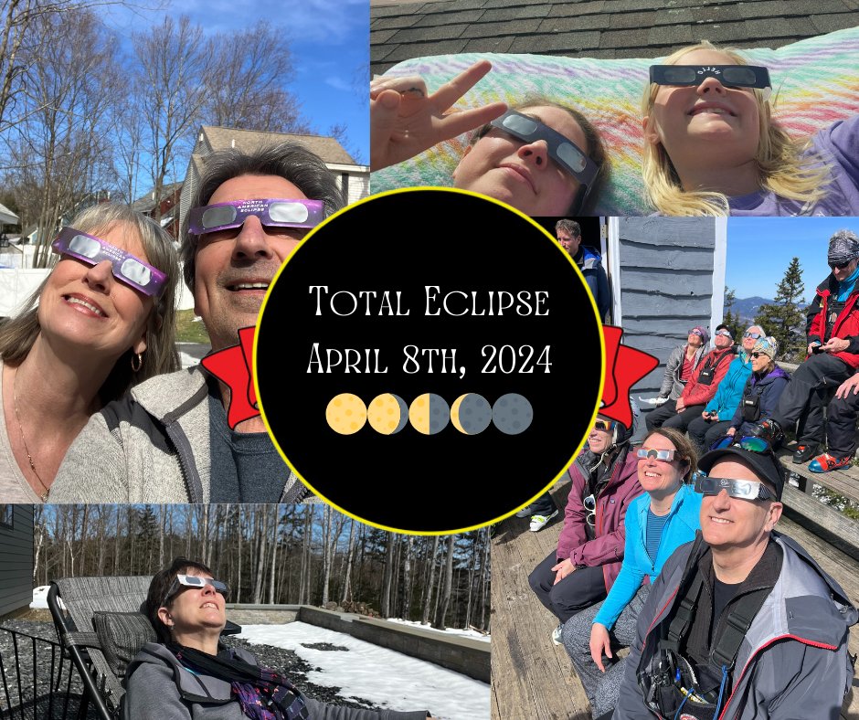 DiscoveryMap's tweet image. Did you catch the #Eclipse2024? Where'd you watch?  The Discovery Map team had a blast! #DiscoveryMap #solareclipse #Vermont