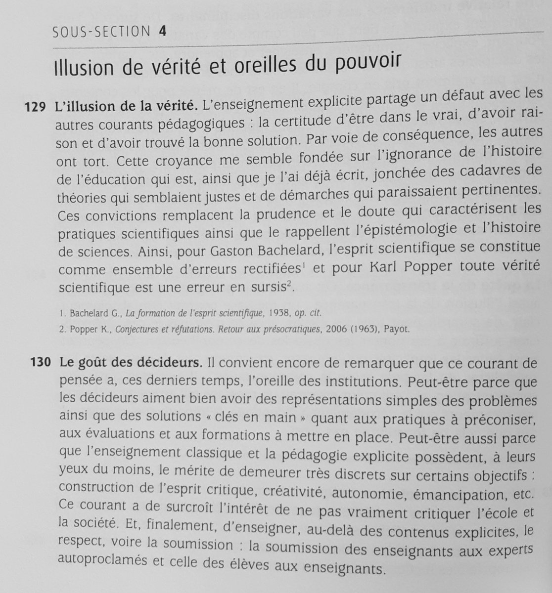 Yves Reuter n'est pas tendre avec l'enseignement explicite dans son dernier livre ! De plus en plus de collègues sont séduits par les sirènes de ce courant pédagogique, je me demande ce qui leur plaît autant dans cette approche... L'impression d'avoir enfin des recettes ?