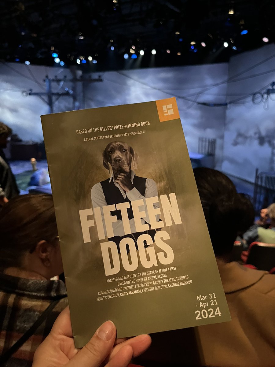 Fifteen Dogs at the @segalcentre basically asks the question: If dogs were given human intelligence, would they be happier than humans are? The play is a really smart exploration of humanity & consciousness. It made me laugh and it brought tears to my eyes. Stellar cast, too! ✨