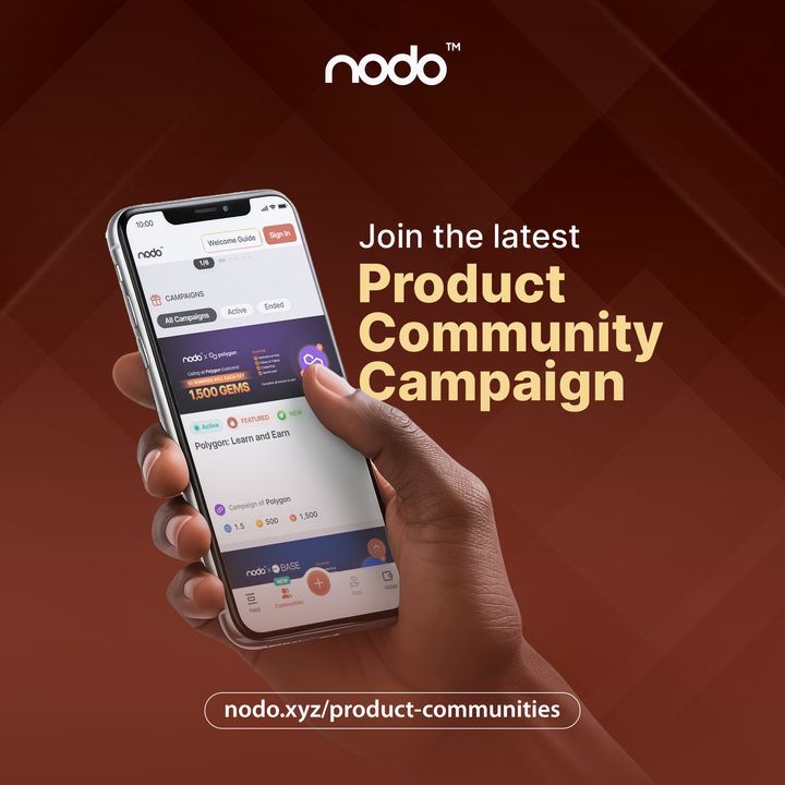 Join our newest product community campaign and dive into the excitement today! Plus you stand a chance to win lots of rewards. Start here; nodo.xyz/product-commun…