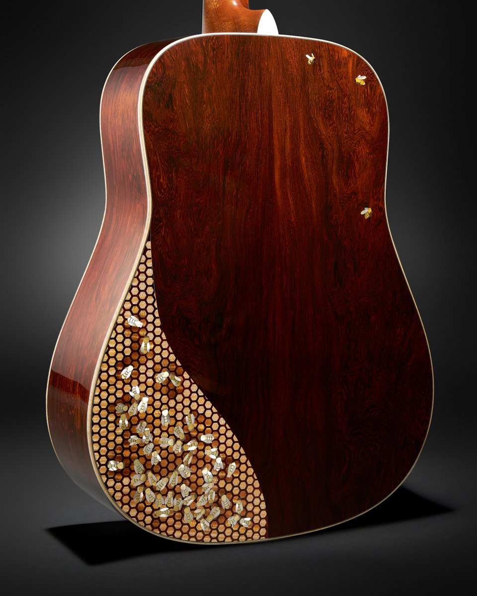 The Martin Custom Shop is abuzz about this honeybee inspired guitar for @guitarcenter!