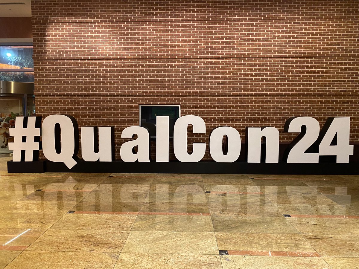 The life size hashtag is impressive! Looking forward to a great day at CMS #QualCon24