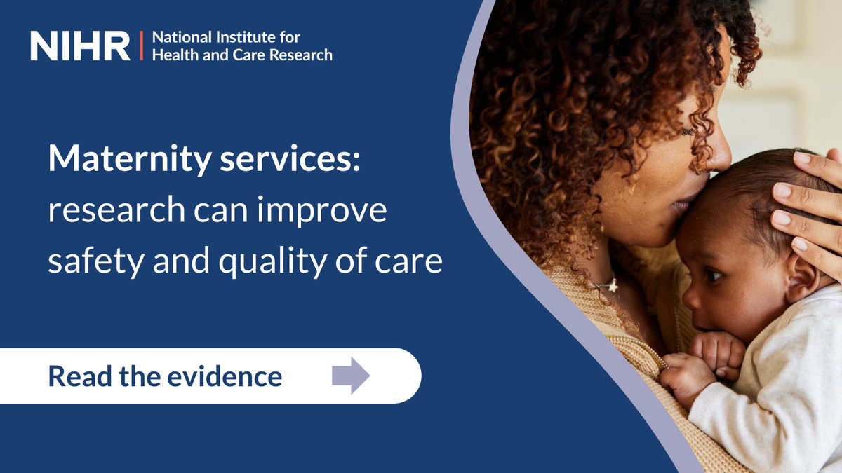 NIHRresearch's tweet photo. Improvements to maternity services need to be guided by the experiences of women &amp; their families.

Our latest Collection highlights evidence on improving the quality &amp; safety of maternity care, including prioritising women’s experiences.

Read more: https://t.co/zDglAZRrVH https://t.co/IUfYbeHiiy