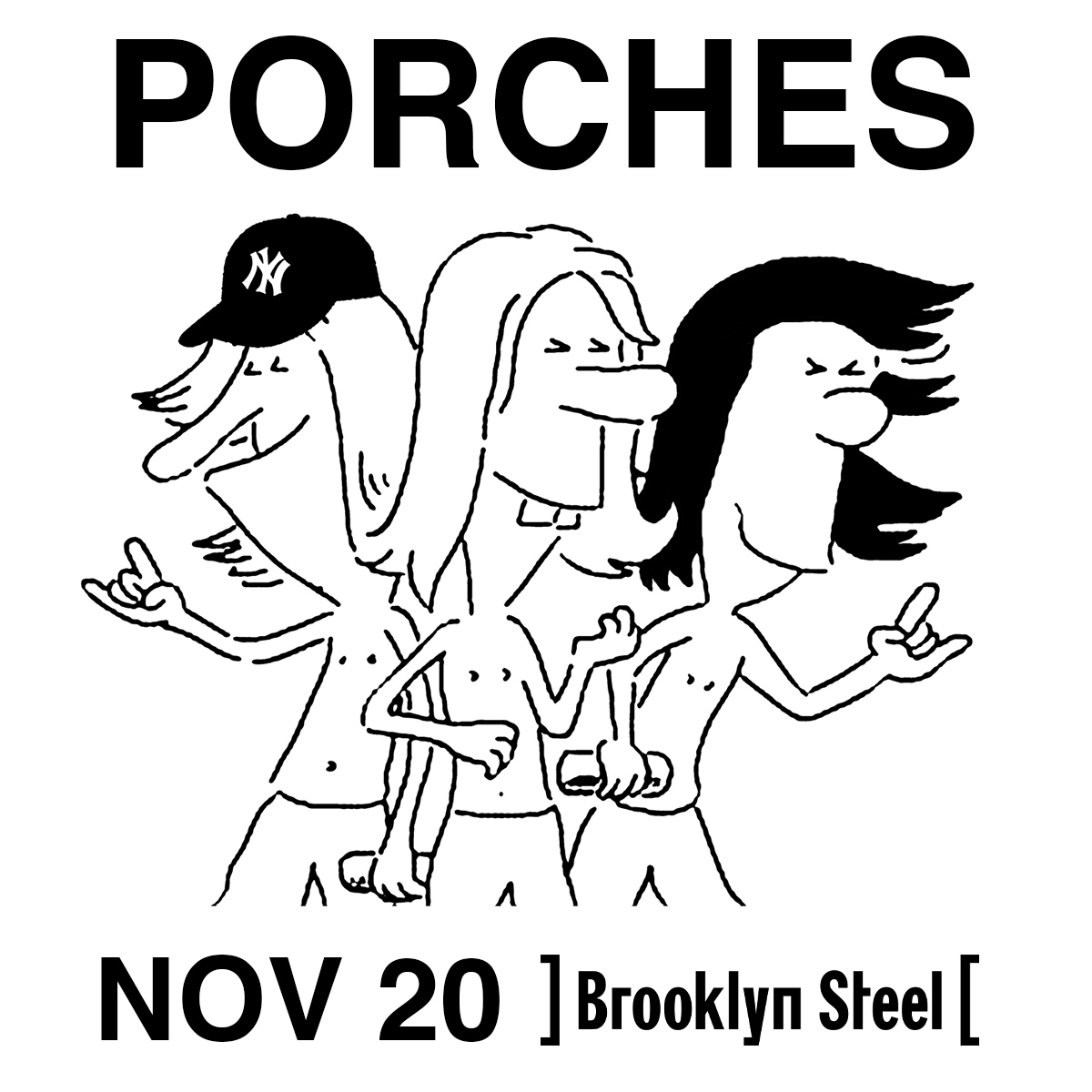 JUST ANNOUNCED: come hang with Porches at Steel on November 20 🤘 tickets on sale this Friday at 10am!