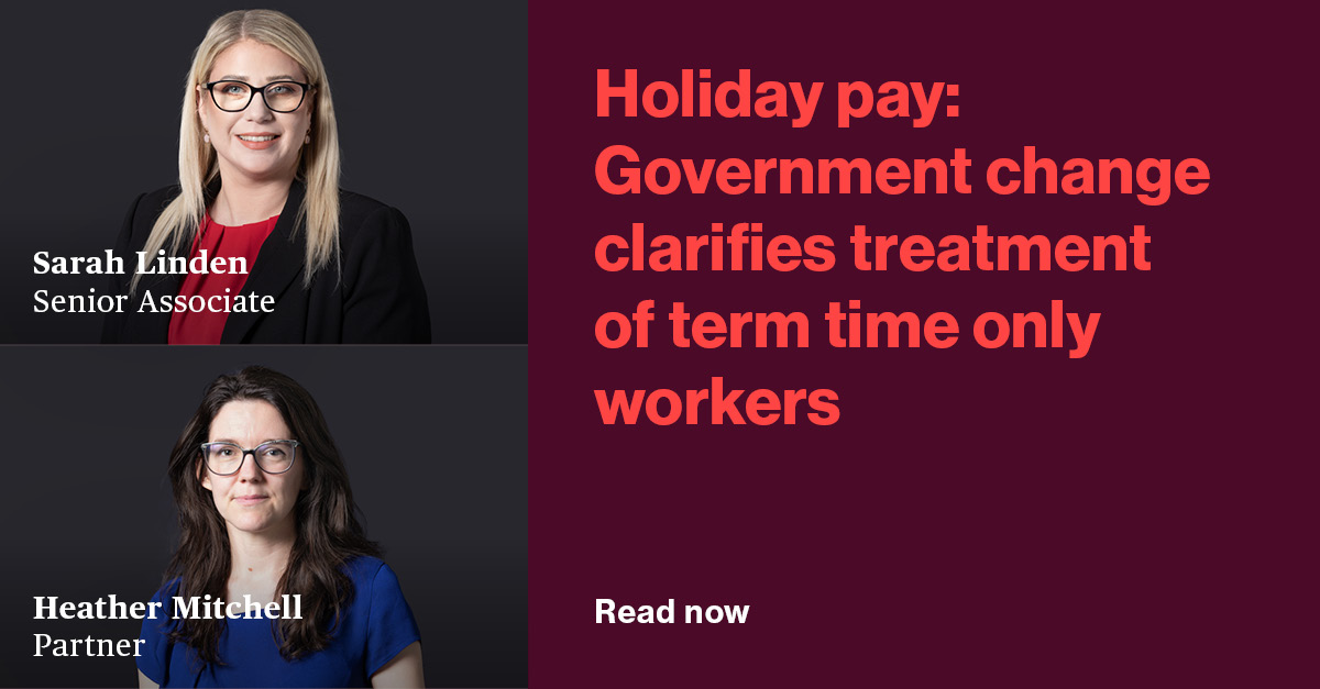 From 1 April 2024, #education #employers should now ensure their contractual arrangements with their term time only workers (TTOs) are clear that TTOs are not paid for unworked periods unless they are on holiday. Learn more: bit.ly/49owMS8.

#HolidayPay