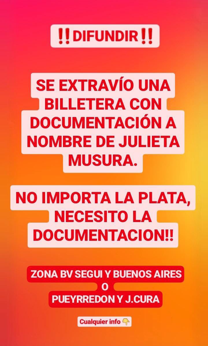 POR FAVOR DIFUNDAN, NECESITO RECUPERAR MI DOCUMENTACION NOMAS !!!!