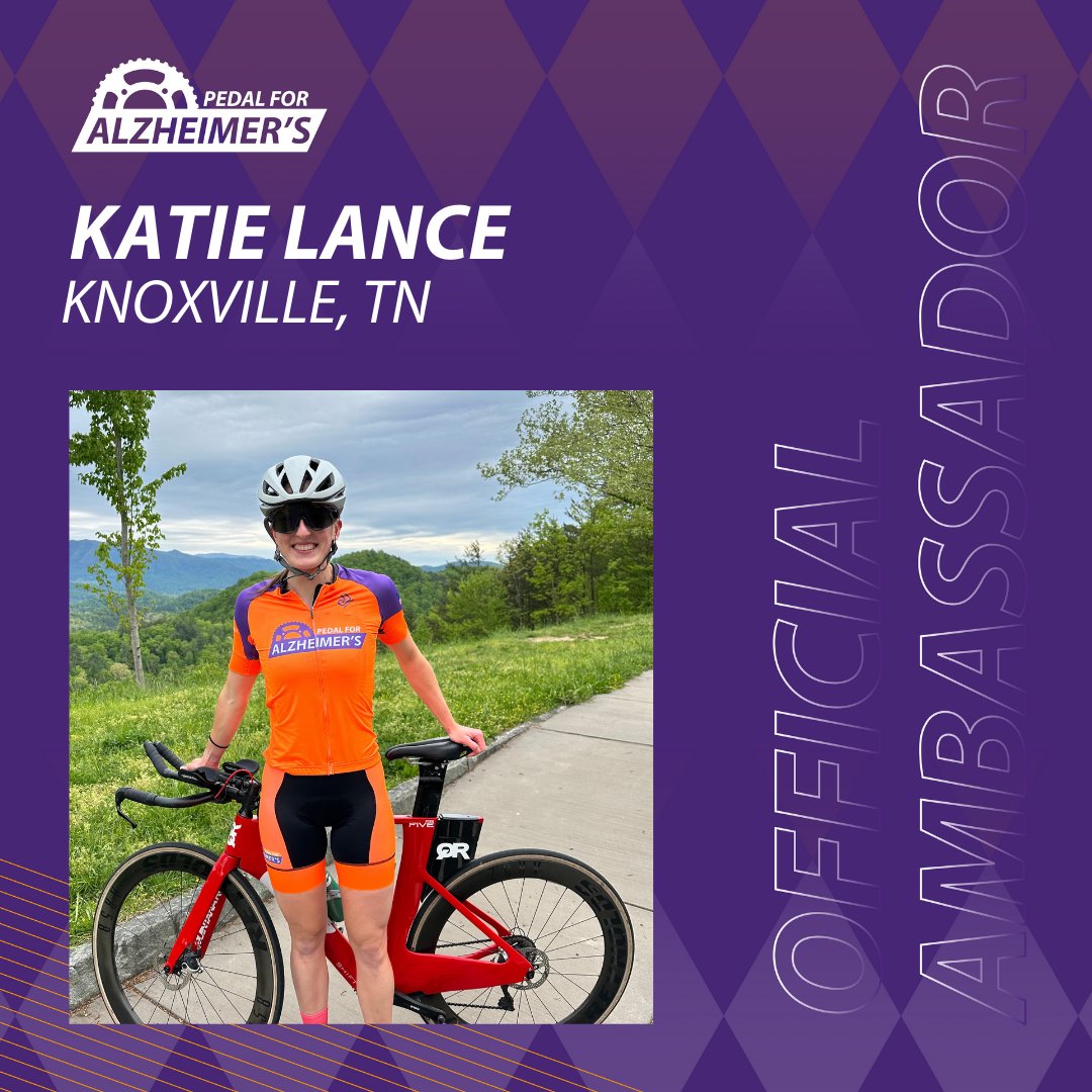 Say hello to #PFAambassador Katie Lance 💥 As a professional triathlete, Katie uses the bike to spread awareness and raise funds for Alzheimer's.

Give: gofund.me/cf0447a8