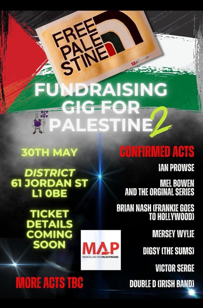 Tickets go on sale soon. Keep in the loop by following @Kititout1 Excellent line up with @bowen_mel @IanProwse and more with boss speakers. We raised thousands last time. Get involved and be part of the most humane thing you will ever do. ✊️🇵🇸