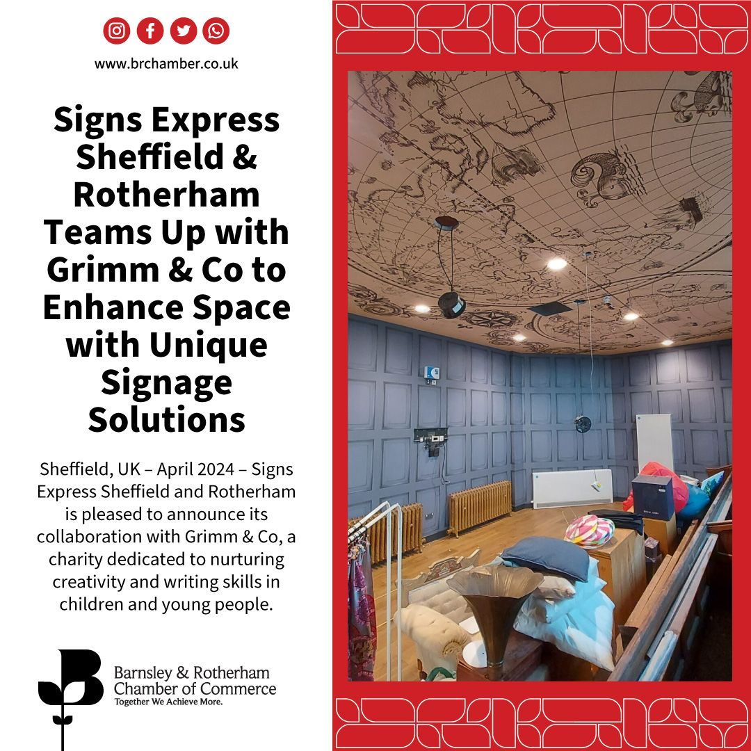 Member News buff.ly/3vBjaFr Sheffield, UK – April 2024 – Signs Express Sheffield and Rotherham is pleased to announce its collaboration with Grimm & Co, a charity dedicated to nurturing creativity and writing skills in children and young people.