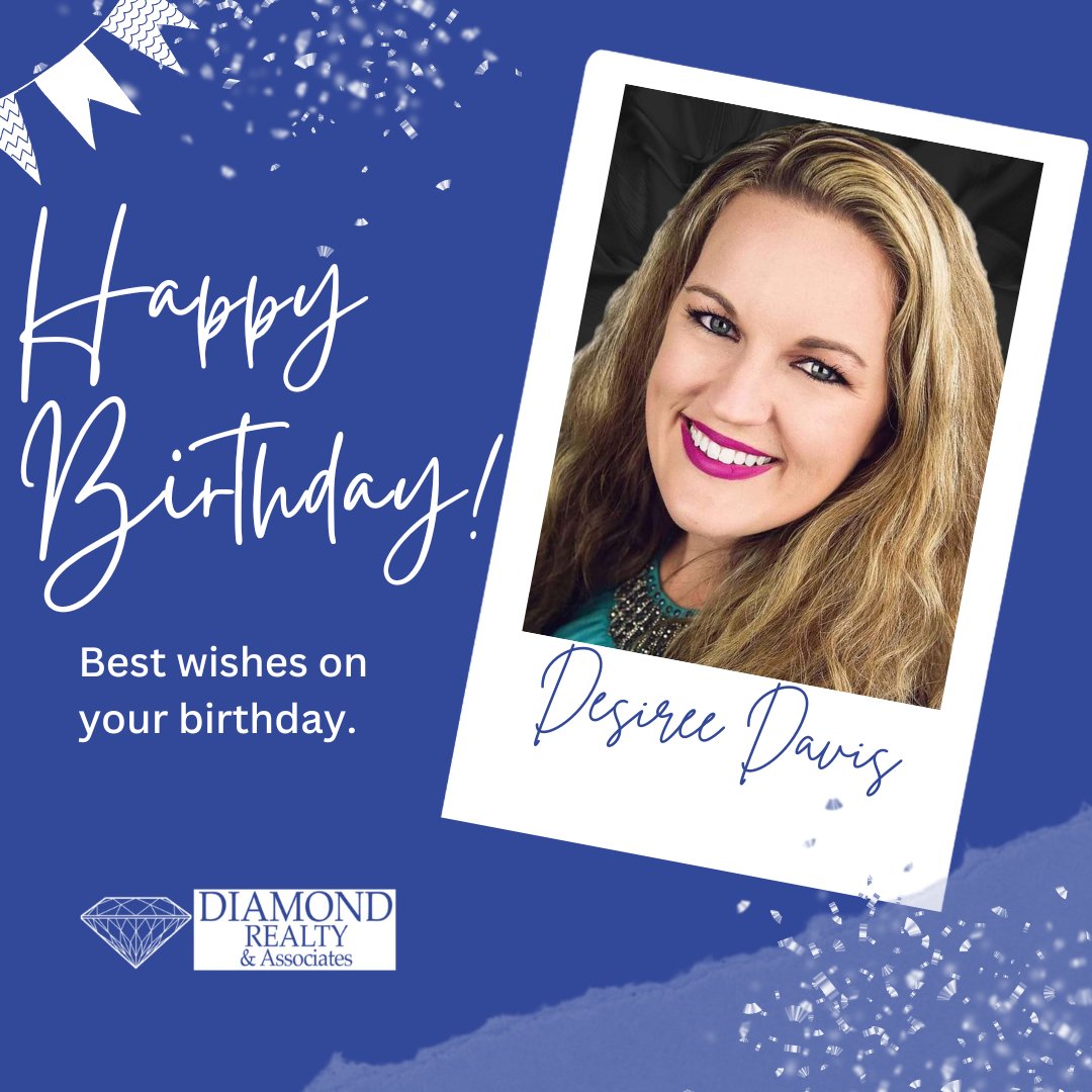 Happy Birthday Desiree Davis!  We hope you have an incredible day!
#birthdaygirl #happybirthday
#DiamondRealtyAssociates #RealEstateSBC #ACutAbovetheRest #LouisianaHomes #diamonddifference #shreveport #bossiercity #realestatelife #shreveportrealestate #bossiercityrealesate