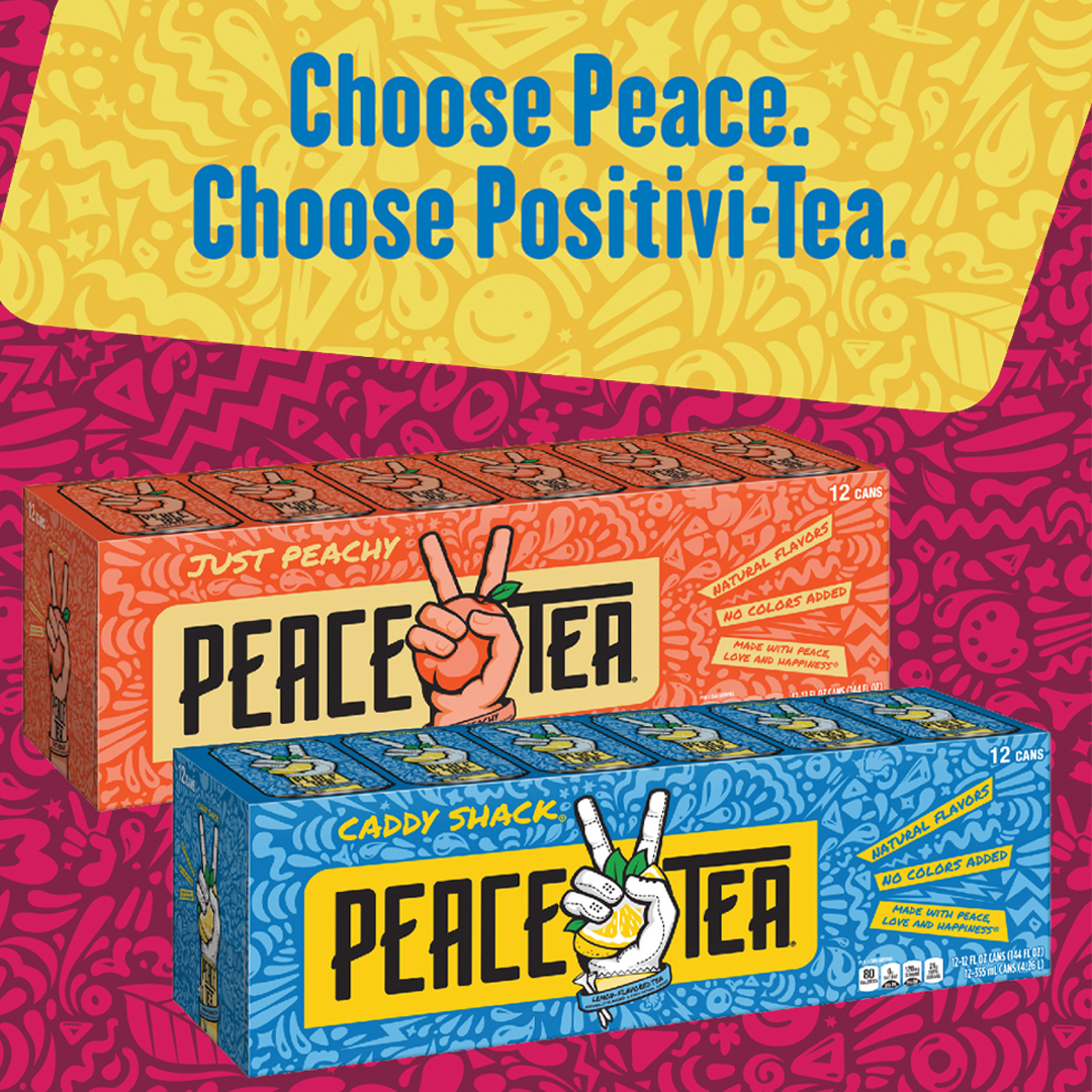 Choose Peace. Choose Positivi-Tea. Now available in 12 packs! @peacetea #LibertyCocaCola #peacetea