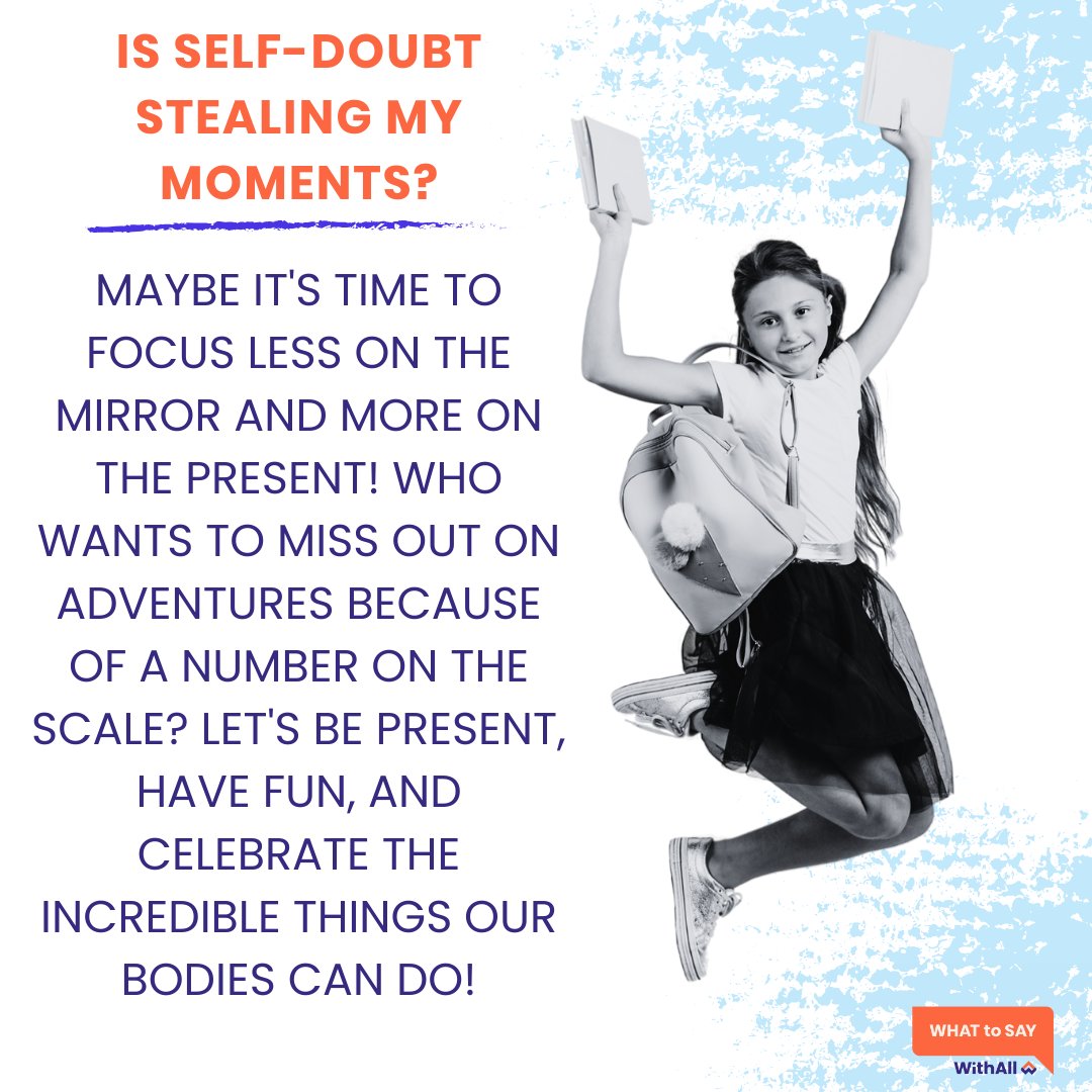 Let's focus less on what's on the scale and more on all the amazing things we get to experience each day! . . . . #WithAll #WhatToSay #BodyImage #WeightTalk #DietTalk #BodyPositivity #ParentingTips #Parenting