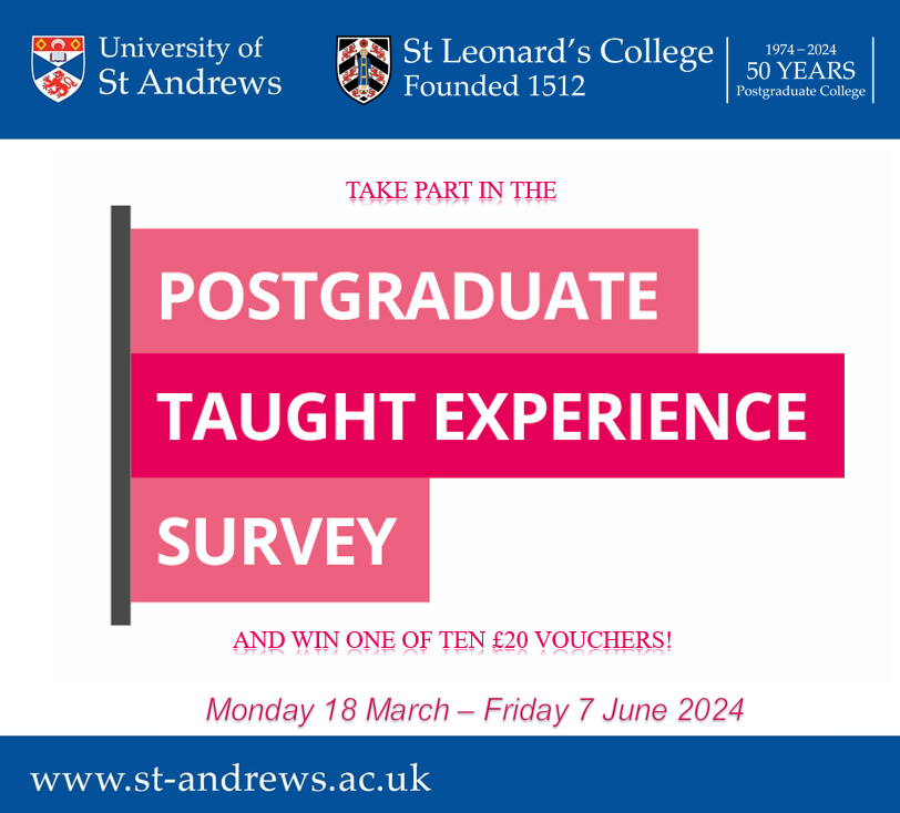 Calling all our PGT students; we want to hear from you! Take part in the Postgraduate Taught Experience Survey (PTES) 2024, and win a £20 voucher! #PostgraduateLife ow.ly/Yjf850R5J6X