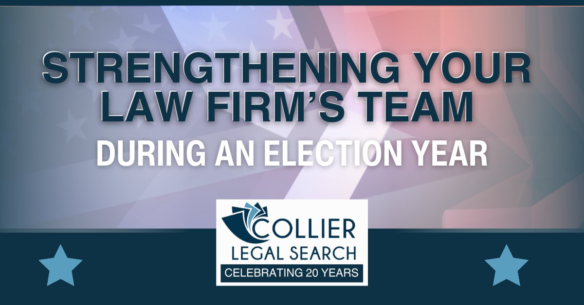 Law firms nationwide brace for the dynamics of an election year as we welcome the second quarter of 2024. Understanding an election year’s impact on legal proceedings, client expectations, and regulatory changes is pivotal for every successful law firm. collierlegal.com/election-year-…