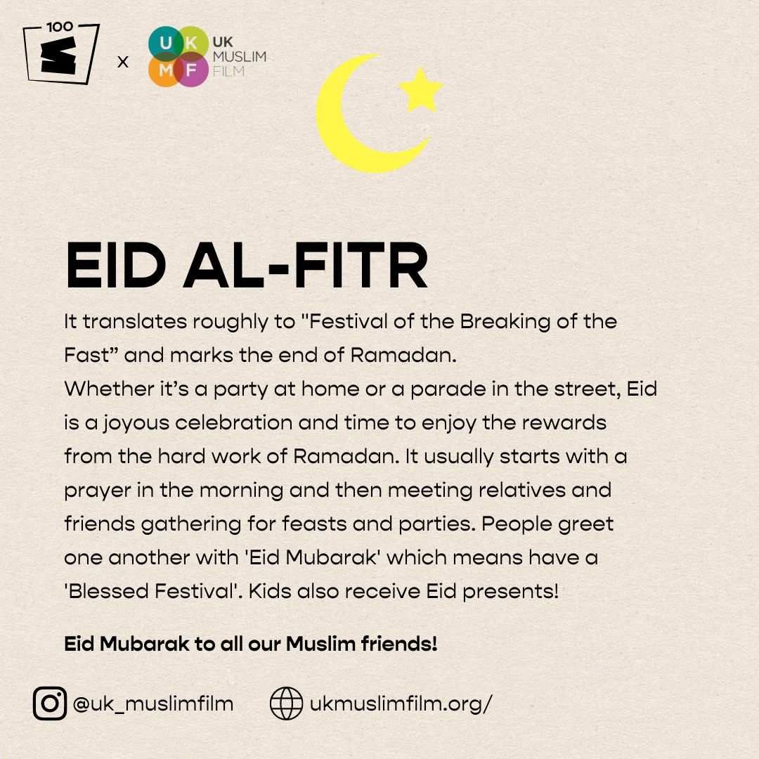 Eid is the celebration marking the end of Ramadan, based on the lunar calendar. ✨ The date depends on the sighting of the moon. Many often take a day off to celebrate Eid with family and friends, embracing traditions and festivities. 🎉 Eid Mubarak #Ramadan @UK_MuslimFilm