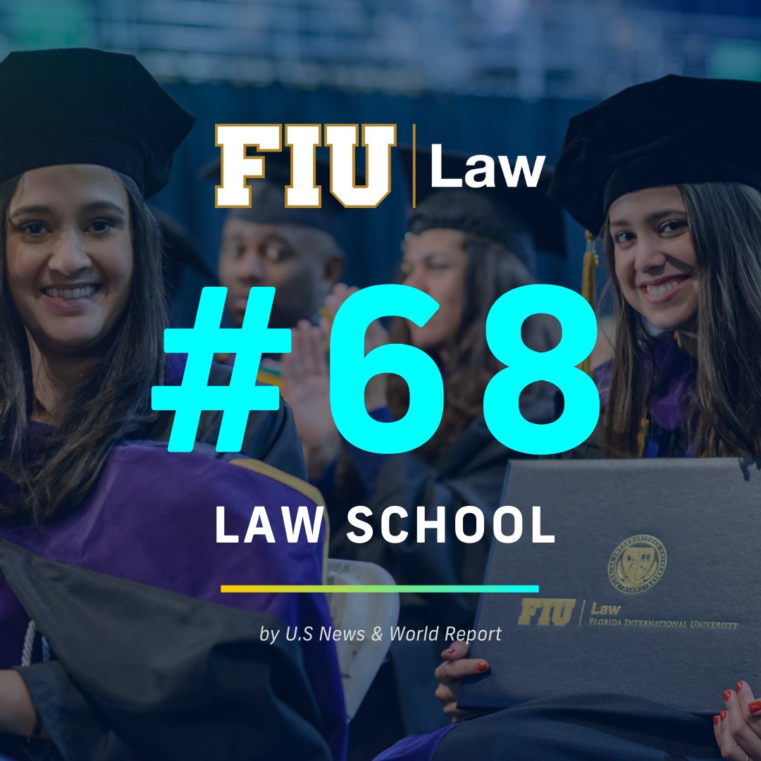 FIU Law once again ranked as the #1 law school in South Florida by @usnews. The College’s No. 68 overall ranking also placed it among the top three law schools in the state and No. 37 nationally among all public law schools. Read more: bit.ly/4cS9Vl4