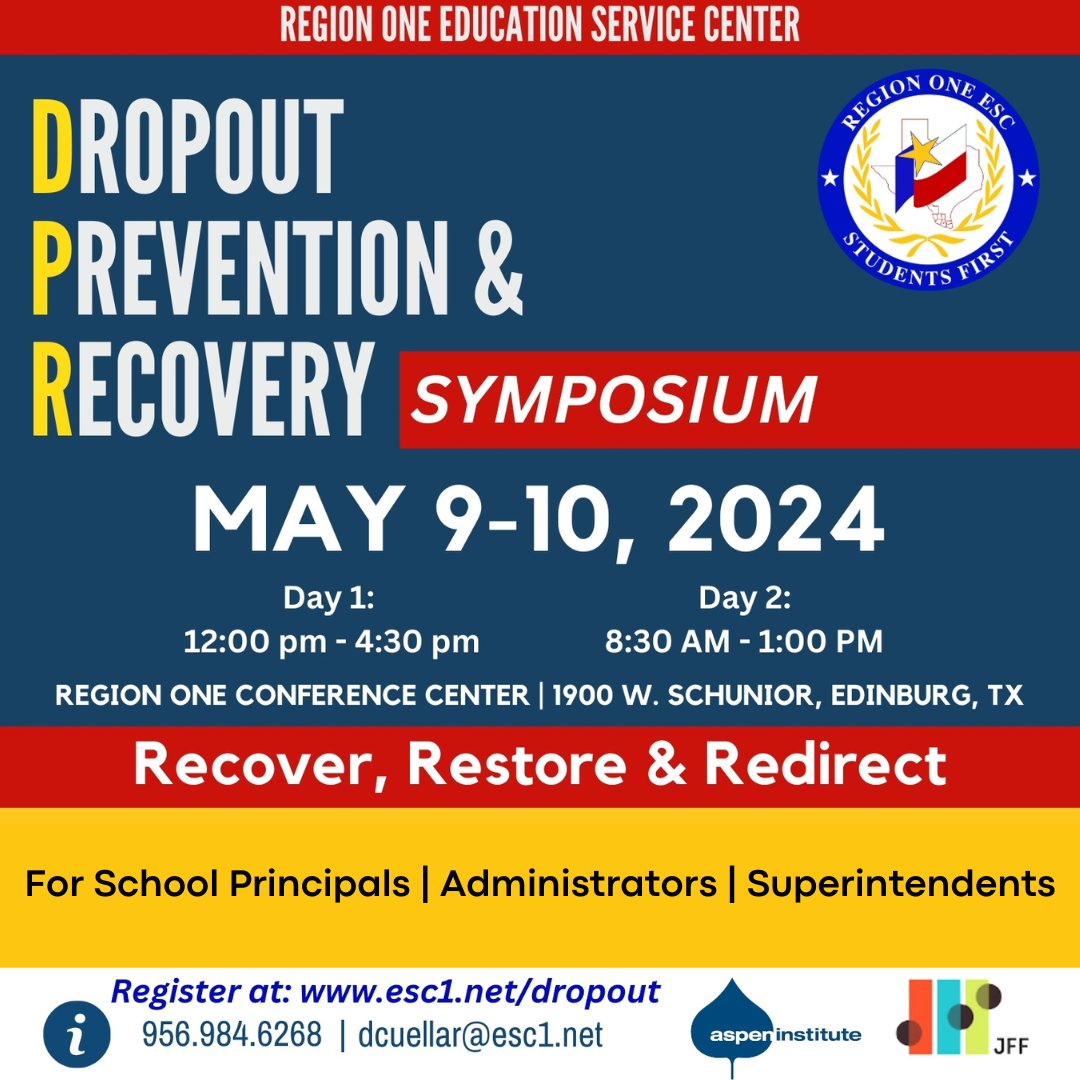 🚀 Explore proven strategies & insights from schools to keep students engaged & on track to success. Learn to partner with stakeholders committed to reducing dropout rates! Let's create a brighter future for our youth! 🌐 Register Now: esc1.net/dropout