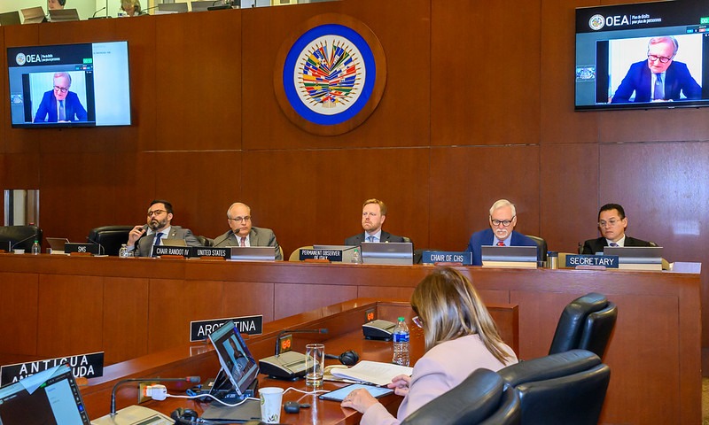 Proud to present Italy’s experience in preventing and countering transnational organized crime at the #RANDOTIV Meeting at the @OAS  alongside our partners in the Americas.
Thank you @ItalyMFA @MinGiustizia and @Viminale for the invaluable contribution.
@oea_ddot @USAmbOAS