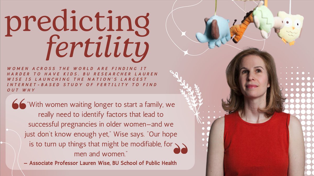Driven by her own fertility journey, @BUSPH's @LaurenAnneWise is pioneering the largest internet-based fertility study in the US. She is passionate about understanding the complex factors influencing fertility, both physiologically and emotionally. ➡️ spr.ly/6005wdbiL