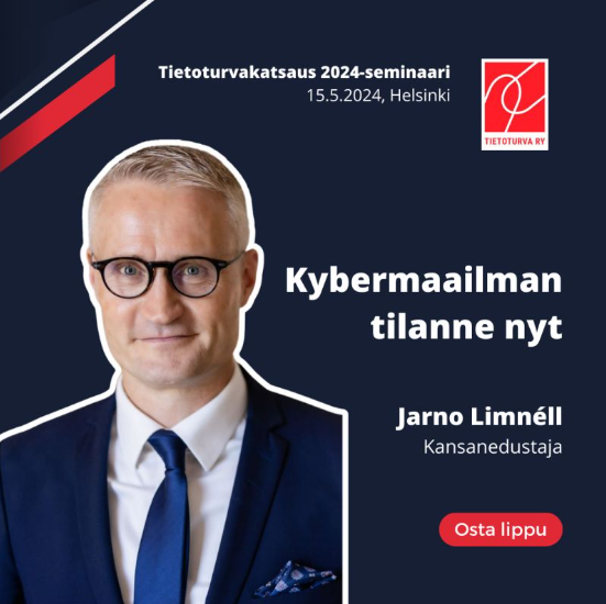 Tietoturva ry (@tietoturva_ry) on Twitter photo Varaa paikkasi #Tietoturvakatsaus2024 -seminaariin, jossa Suomen eturivin asiantuntijat ja ulkomaiset keynote-puhujat avaavat näkökulmia digitaalisen maailman tulevaisuuteen sekä siihen liittyviin riskeihin ja mahdollisuuksiin
👉 tietoturva.fi/2024/04/01/tie…
<a href="/JarnoLim/">Jarno Limnell</a>'nellin Varaa paikkasi #Tietoturvakatsaus2024 -seminaariin, jossa Suomen eturivin asiantuntijat ja ulkomaiset keynote-puhujat avaavat näkökulmia digitaalisen maailman tulevaisuuteen sekä siihen liittyviin riskeihin ja mahdollisuuksiin
👉 tietoturva.fi/2024/04/01/tie…
<a href="/JarnoLim/">Jarno Limnell</a>'nellin