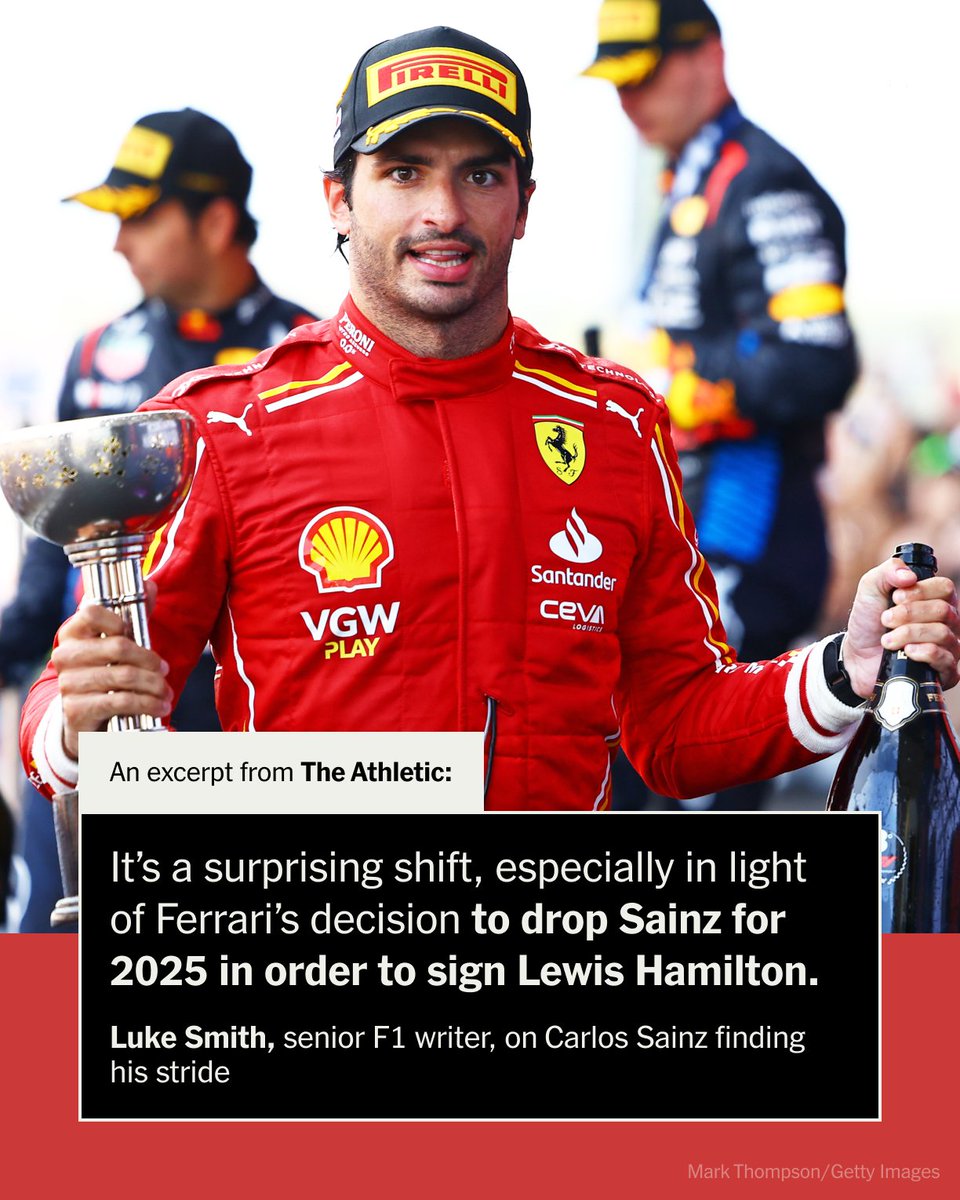 In their final joint campaign as teammates at Ferrari, Carlos Sainz is finding his stride. Meanwhile, Charles Leclerc is still looking for his. It’s a surprising shift, writes @LukeSmithF1. theathletic.com/5400744/2024/0…