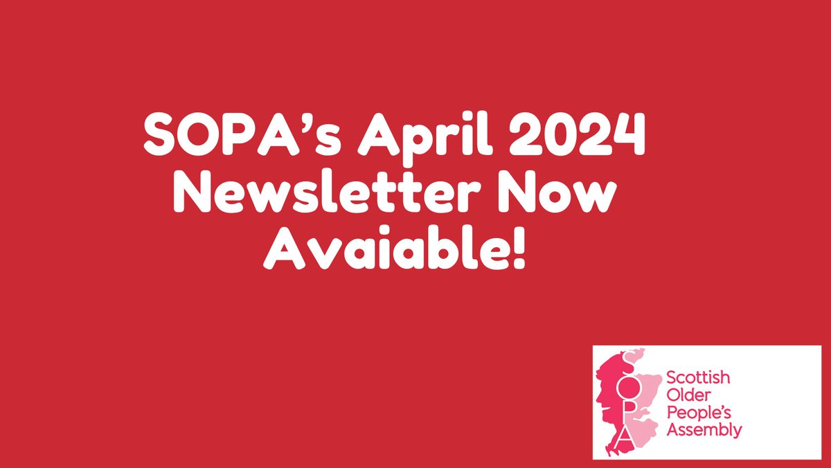 Read an interview with @colinsmythmsp on the Proposal for an Older People’s Commissioner in Scotland in @scotopa’s April newsletter. #equalityScotland #afcScotland #olderpeoplebringvalue #opsaf scotopa.org.uk/newsletters.asp