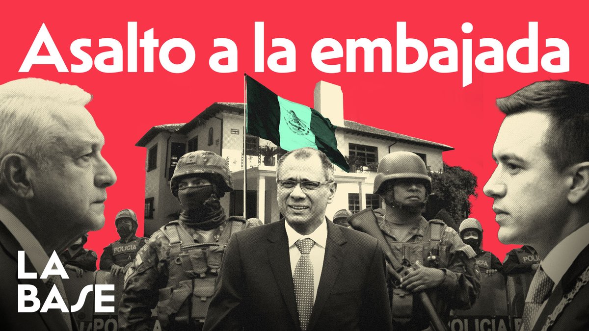 Hoy en La Base analizamos la ruptura del derecho internacional que supone el asalto violento a la embajada de México en Quito, ordenada por Noboa para apresar al exvicepresidente ecuatoriano Jorge Glas 📺 youtu.be/SGdbsghk3gU 🎙 go.ivoox.com/rf/127264256