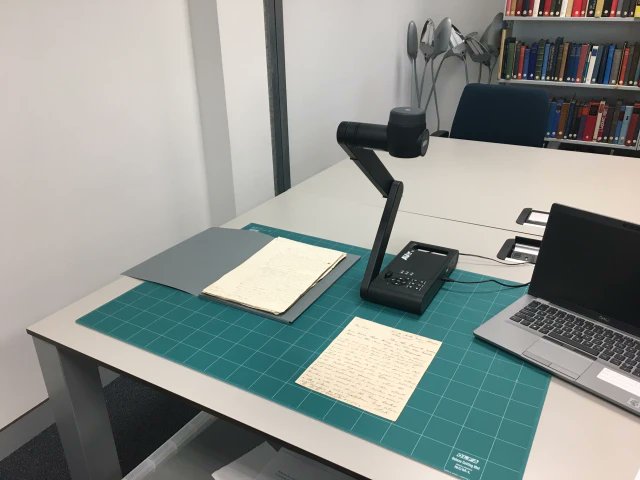 Our digital appointments mean people can still access our collections when travel to Southampton isn't possible. Our new slot at 1530-1630 (UK time) may be beneficial for people whose time zone is 7/8h behind the UK. Email us at archives@soton.ac.uk to book!