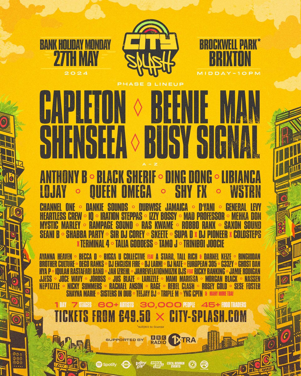 All praises to Jah! #Brixton 🇬🇧 Tamo J will ‘Level Up’ & ‘Manifest’ at City Splash Festival 2024! 🎤 🎶🔥🔥🔥 @CitySplashFest #CitySplashFestival #TamoJ #Reggae #Dancehall #London 🎟️ Ticket LINK IN BIO 🗓️ May 27, 2024 📍 Brockwell Park, Brixton