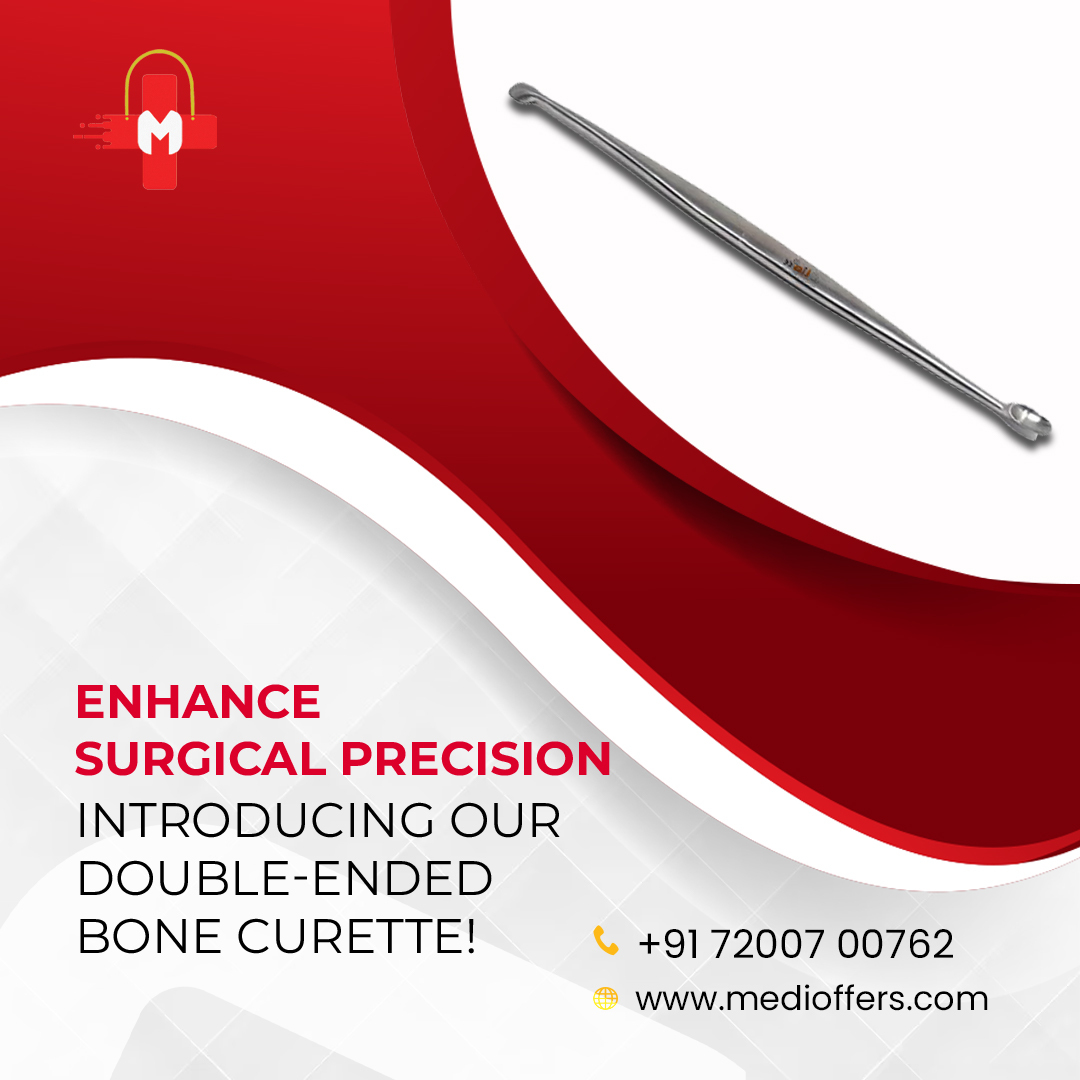 Elevate surgical precision with our latest innovation: the Double-Ended Bone Curette! 🛠️ Contect us : medioffers.com #MedicalInnovation #bone #bonecutter #cutter #bonecutters #Medioffers #MedicalEquipment