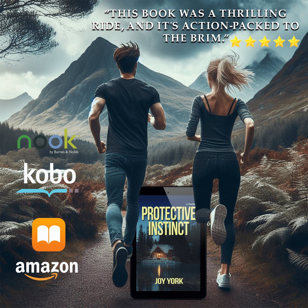 PROTECTIVE INSTINCT: A Thriller Anything can happen when a bestselling crime novelist and a southern kindergarten teacher are running from the mob! #thriller #suspense #CrimeFiction #actionadventure #GooglePlay Banner by @KathleenHarrym1 Available on Amazon:…