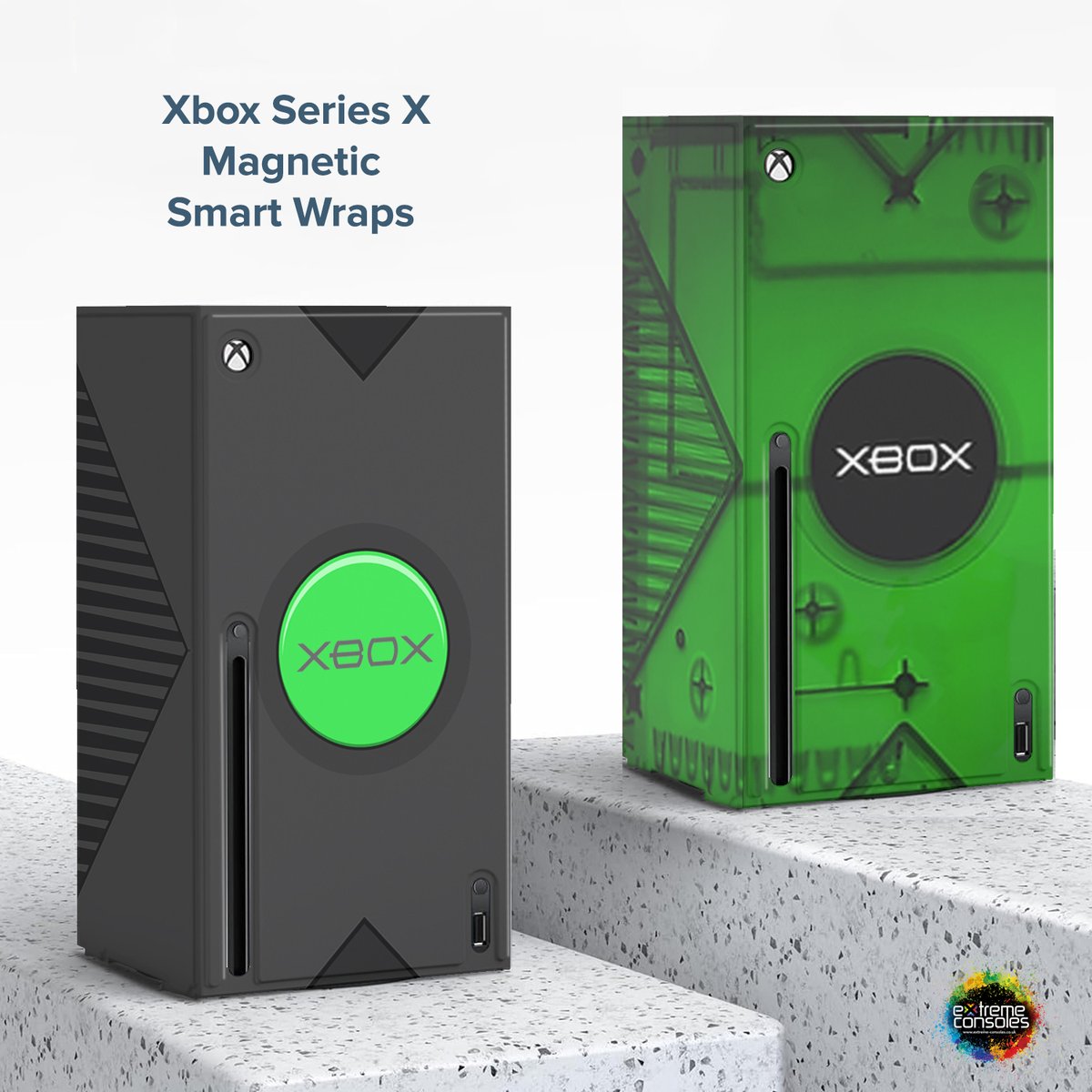 Which do you prefer Classic or Crystal Green? Series X smart wrap ideas, which one do we make first? #Xbox #gaming #smartwrap