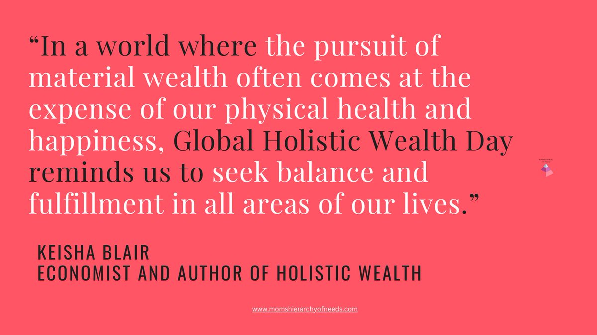 We're applying a holistic lens to wealth and celebrating #globalholisticwealthday with the amazing and inspiring @KeishaOBlair! 🙌🏾🙌🏾🙌🏾