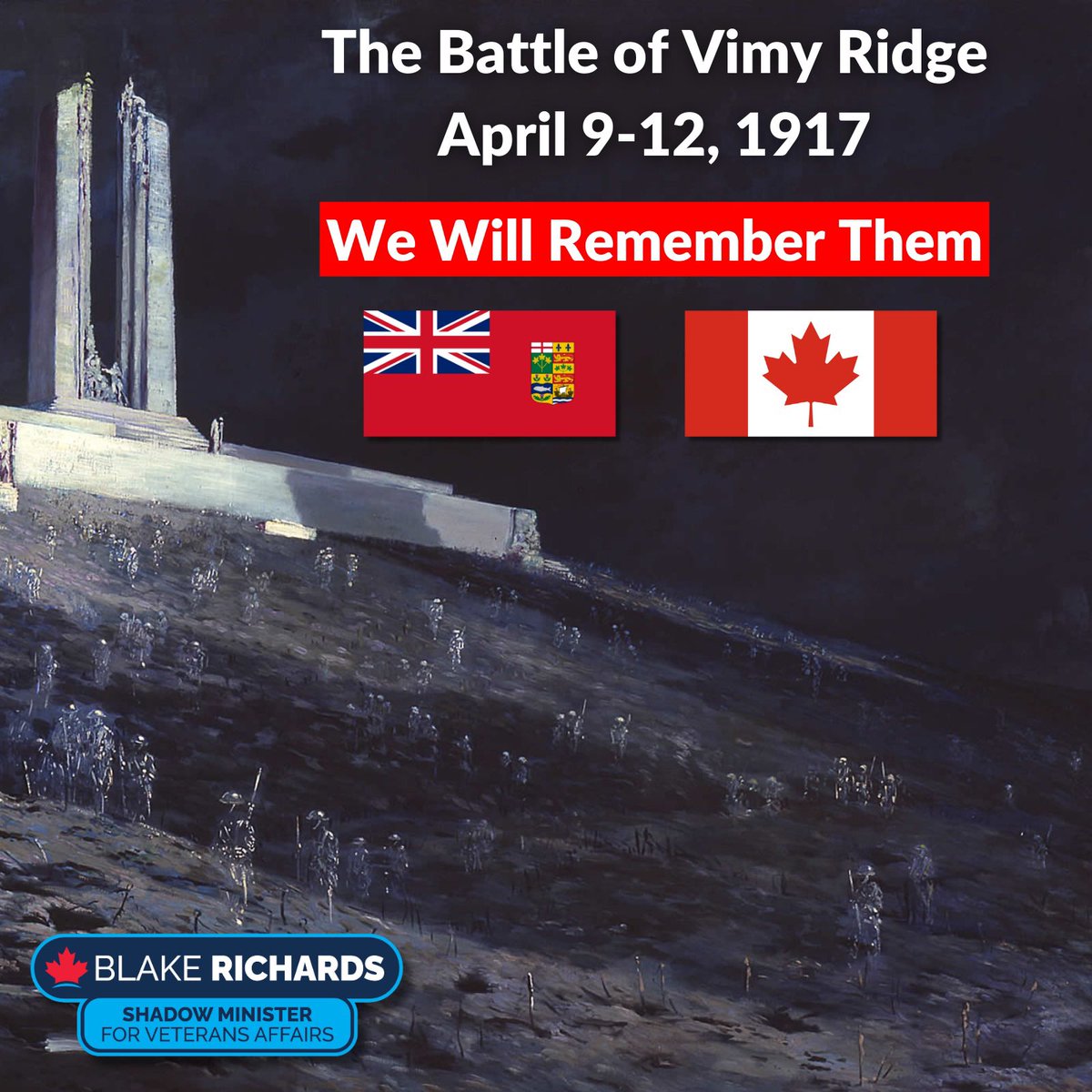 On April 9, 1917, four Canadian divisions stormed Vimy Ridge – all together, for the first time, and accomplished what many previously deemed impossible. From April 9 to April 12, 1917, 100,000 Canadians who served in the battle successfully liberated Vimy Ridge. On this day,…