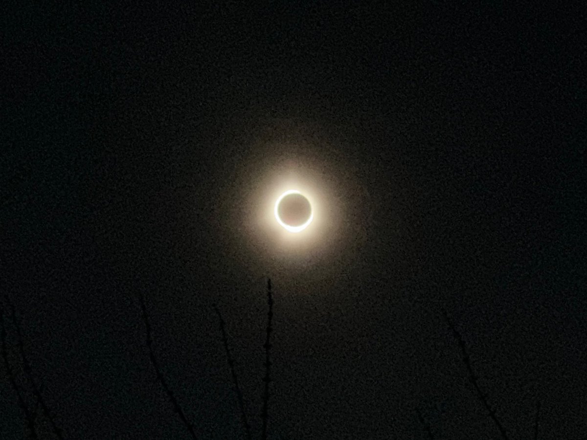 Eclipse was beautiful 

Pics taken on #iPhone14ProMax