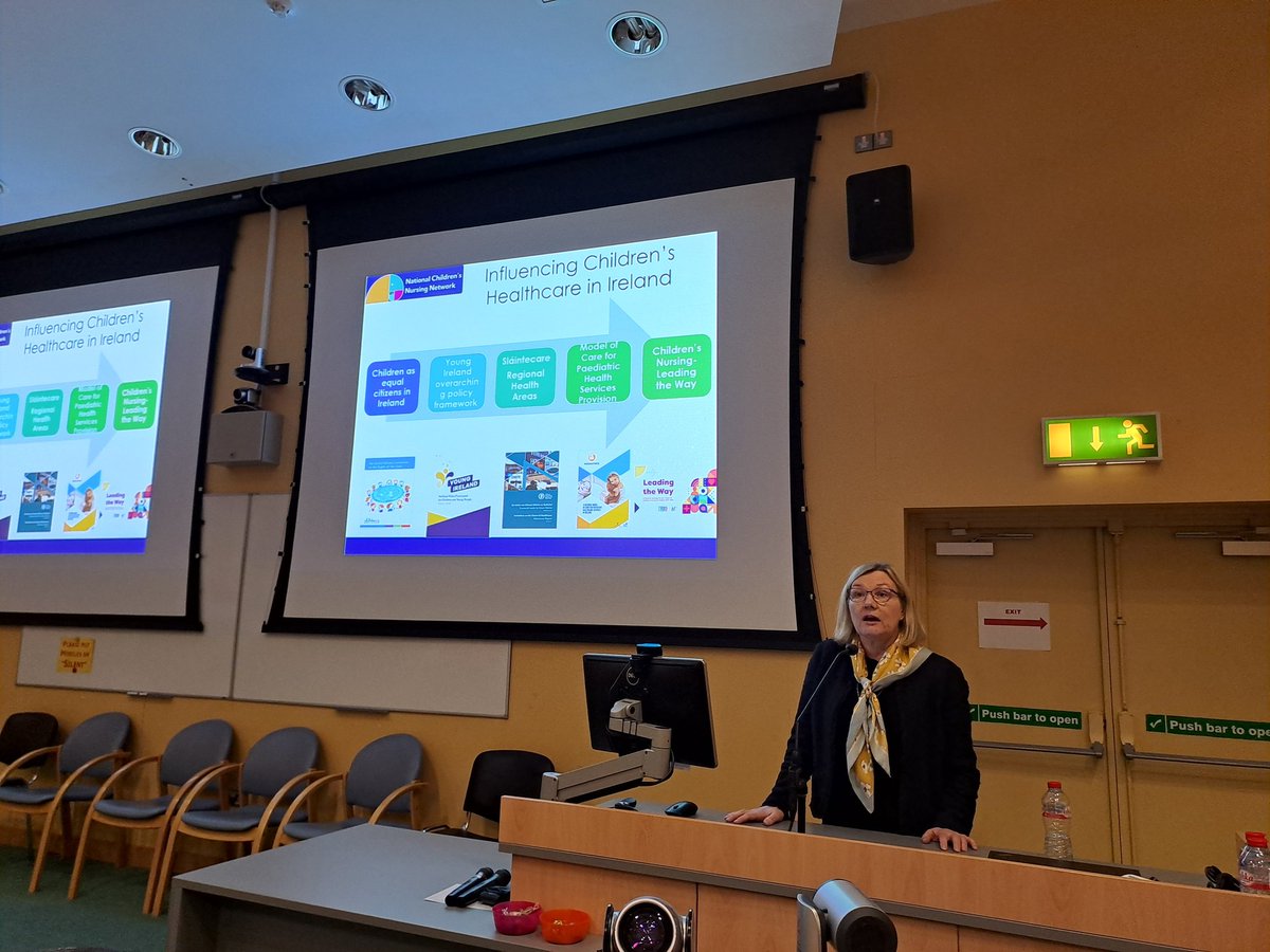 Ms. Rosie Sheehan , Children's Nursing National project Lead CHI, presenting 'Leading the way- Embracing the present with a vison for the future'
