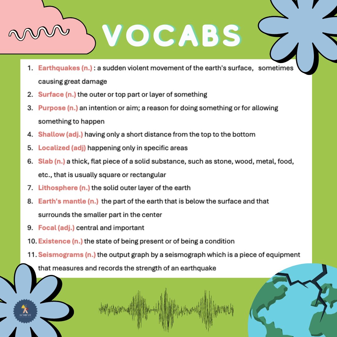 Let's accumulate the words about Earthquake.🌏🤓 

#gedscience #สอบged #เตรียมสอบged #ข้อสอบged #สอบ #ged #sat #สอบsat 
#dek67 #dek68 #dek69  #สอบเทียบged #chula #bba #Alevel67