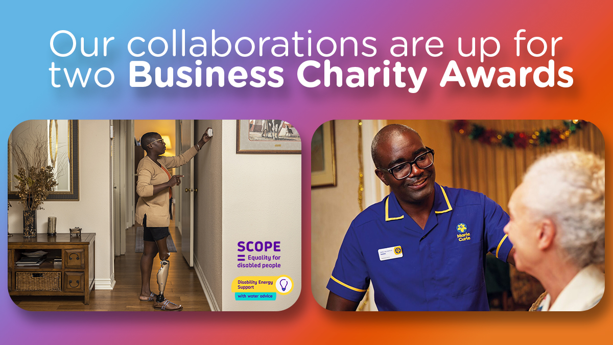 🏆We're up for two @BusinessCawards for projects supporting people living in vulnerable circumstances. 🤝Our work with @mariecurieuk is up for Best Response to the Cost-of-Living Crisis, and we're nominated in the Consortium Award category with @scope. 🔗sgn.co.uk/news/our-colla…