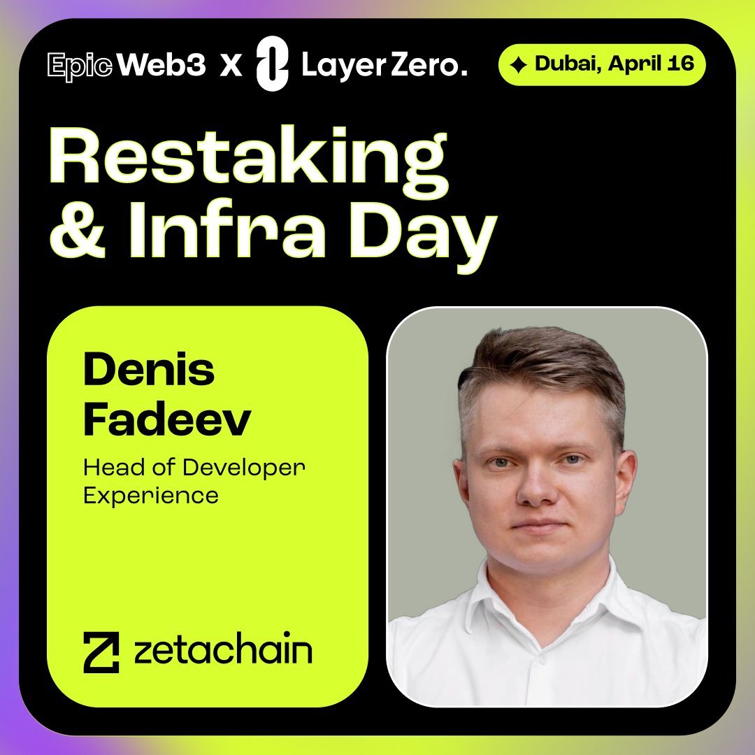 In 2023, @zetablockchain 150+ dApp partners integrated on testnet with over 46,000 dApp contracts deployed by developers. Learn how to onboard such a huge number of developers from the man itself - Head of Dev Experience @zetablockchain, @fadeev 📍Restaking & Infra Day, Dubai,