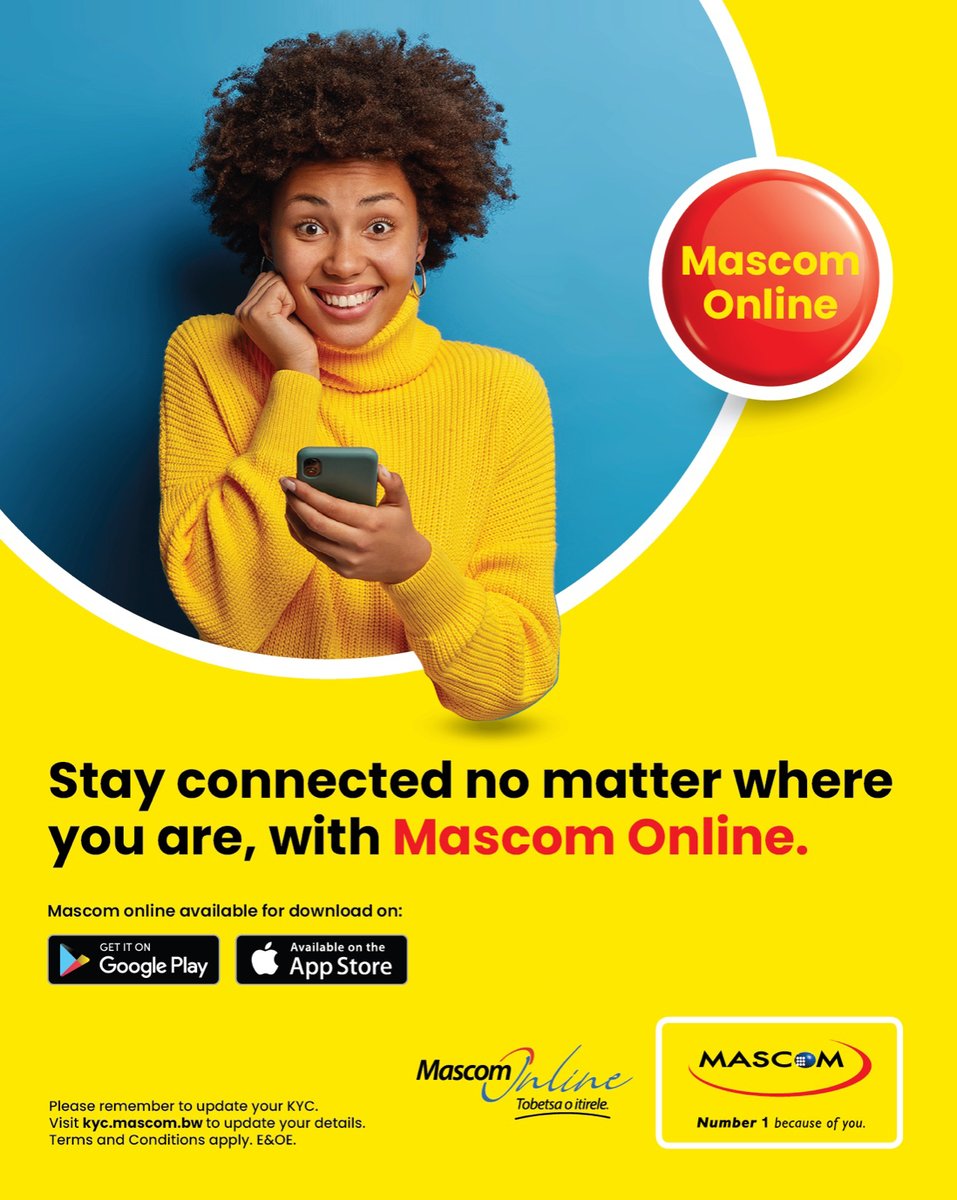 Tobetsa o itirele with Mascom Online! Manage your account, purchase data bundles, pay bills, and access customer support whenever and wherever.. Enjoy convenience at your fingertips. #MascomOnline #Number1BecauseOfYou