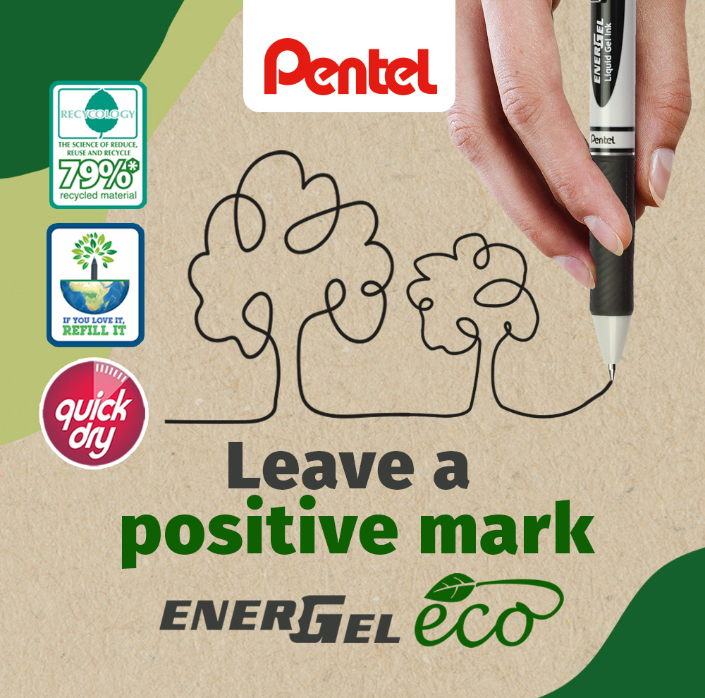 Every word counts 🌍Leave a positive mark on your paper as well as the planet with EnerGel Eco.
bit.ly/3xb2XHj

#penteluk #energel #gel #pen #environment #recycle #savetheplanet #eco #writing #green #reducereusercycle #sustainabilitystationery #sustainablewriting