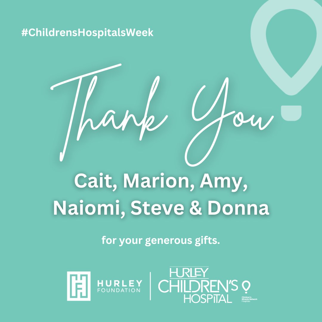 Thank you to those who are giving to support miracles @ #HurleyChildrensHospital during this #ChildrensHospitalsWeek. You can donate @ justgiving.com/campaign/chw-24 and be a hero like these supporters!