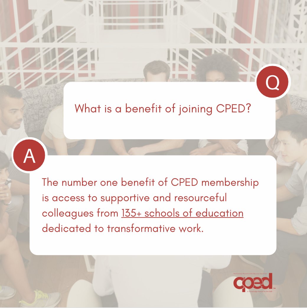 Join CPED for access to a rich library of resources from 135+ schools of education. Elevate your practice with transformative insights. #CPED #Education ow.ly/qCFZ50RbkaZ