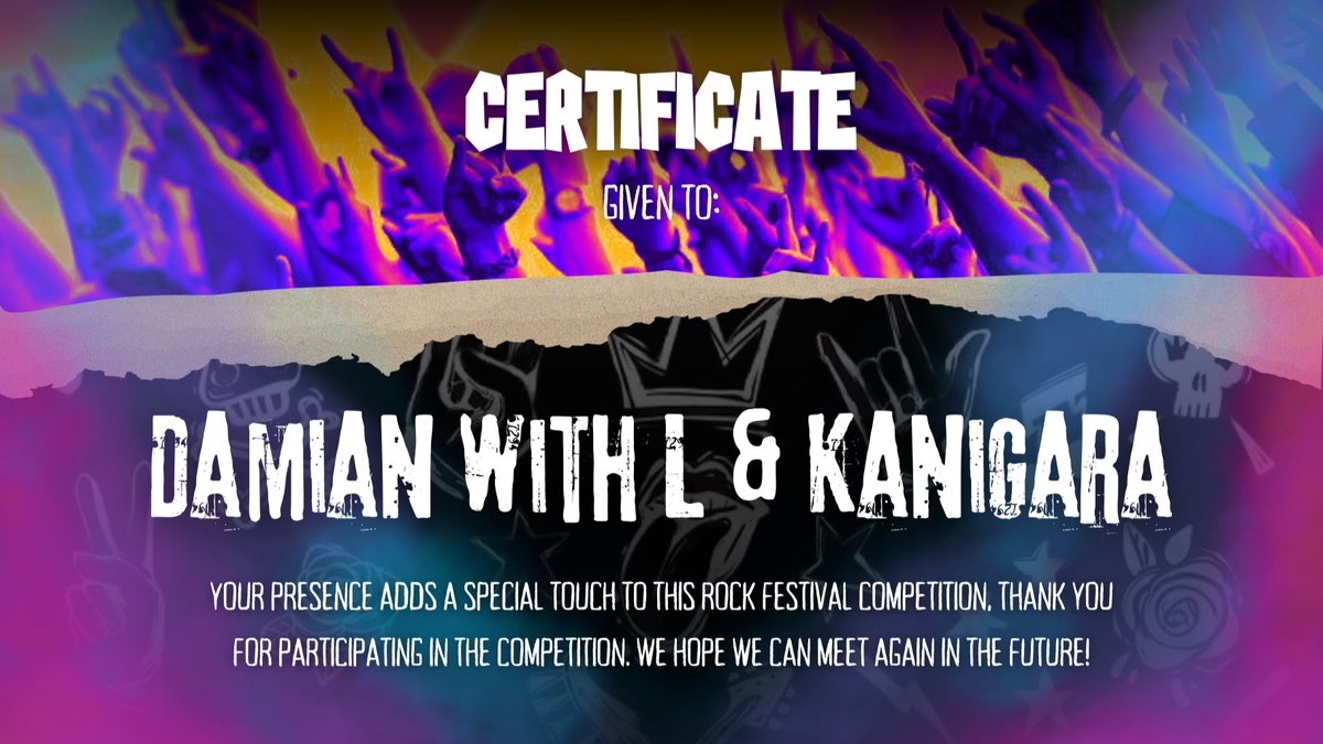 ㅤ

We are delighted to present certificates to the talented Damian (@inauthentix), L (<a href="/pagesofelliot/">Elliot.</a>), and Kanigara (<a href="/KARSAGARA/">ENHAVEN: GLUTTONY ━ KANIGARA.</a>). for their outstanding participation in the competition. We truly appreciate your dedication. A huge thank you for your hard work!

ㅤㅤ