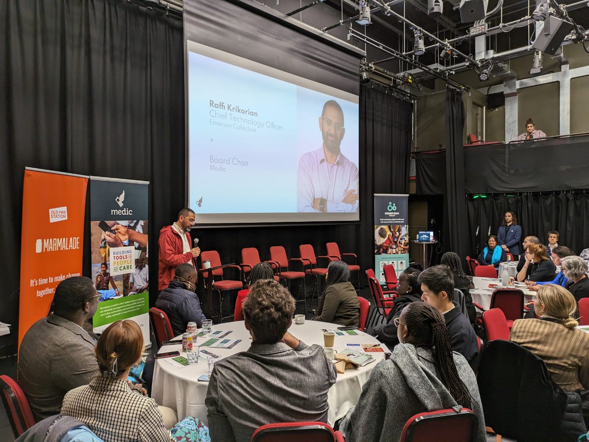 "1 billion people alive today will never see a healthcare provider in their lifetime. 

"#Communityhealthworkers can help us achieve #healthcare for all."

<a href="/raffi/">uɐᴉɹoʞᴉɹʞ ᴉɟɟɐɹ👨🏼‍🚀</a> Krikorian, Medic Board Chair opens the event