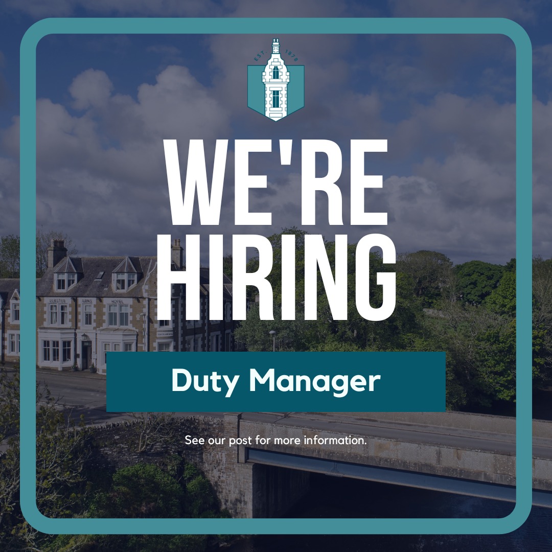 🌟 Duty Manager
🏨 Ulbster Arms Hotel 📍 Halkirk
🕒 Full Time 

Ulbster Arms Hotel is recruiting for a dynamic Duty Manager to join the team.

👉 For more info/to apply: ow.ly/Lnol50RbhS4