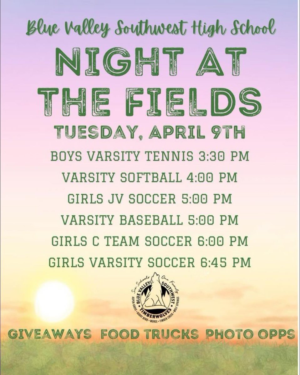Today is GAME DAY!! 
Join all our teams at BVSW for a day at the fields.
Game day theme is construction 🚧 🏗️🦺 
JV @ 5:00 
C @ 6:00
V @ 6:45
All vs Bishop Miege
#protectthepack