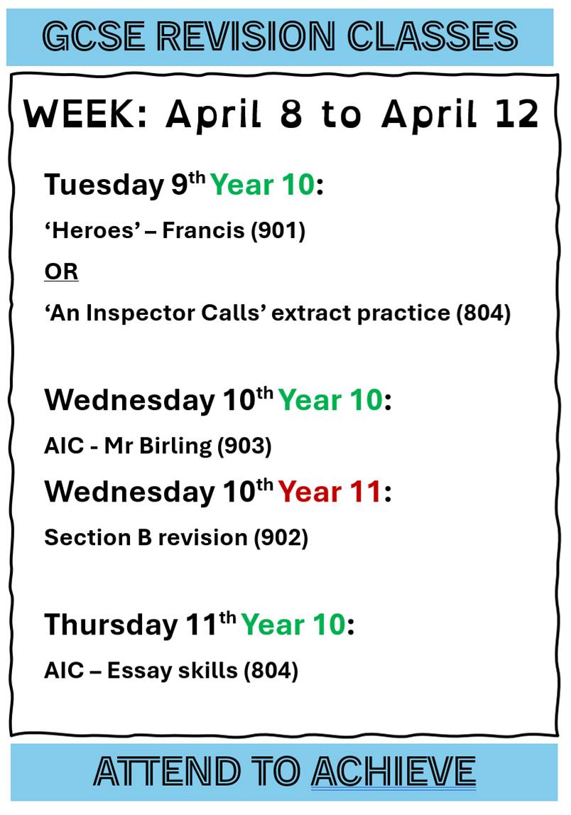 TCS English Department tweet media