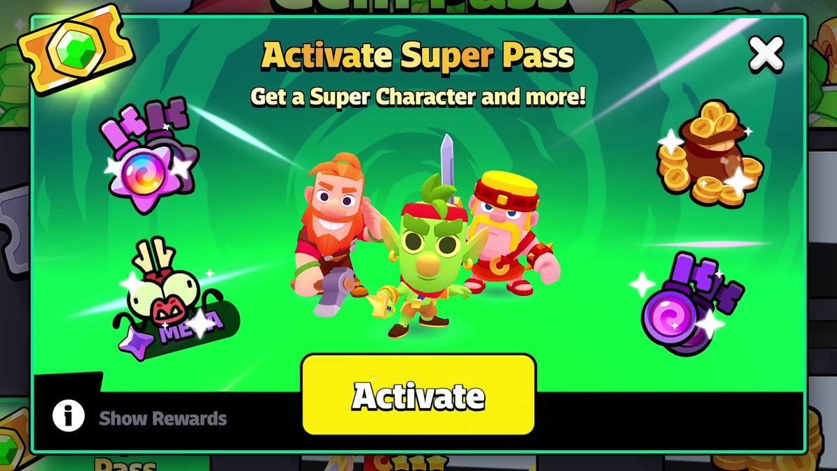 MONEY MONEY! Super Pass é o passe de batalha do Squad! Avance com gemas coletadas nas batalhas e ganhe Mega Units!